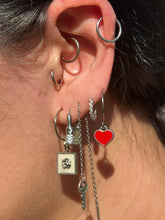 Load image into Gallery viewer, Hanging Heart Hoops