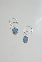 Load image into Gallery viewer, Hanging Heart Hoops