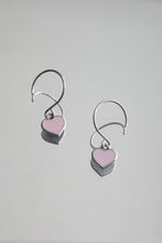 Load image into Gallery viewer, Hanging Heart Hoops