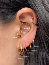 Load image into Gallery viewer, Gold Segment Hoops