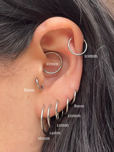 Load image into Gallery viewer, Silver Segment Hoops