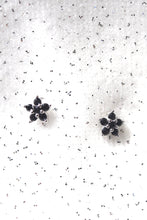 Load image into Gallery viewer, Five Pointed Black Flower Stud
