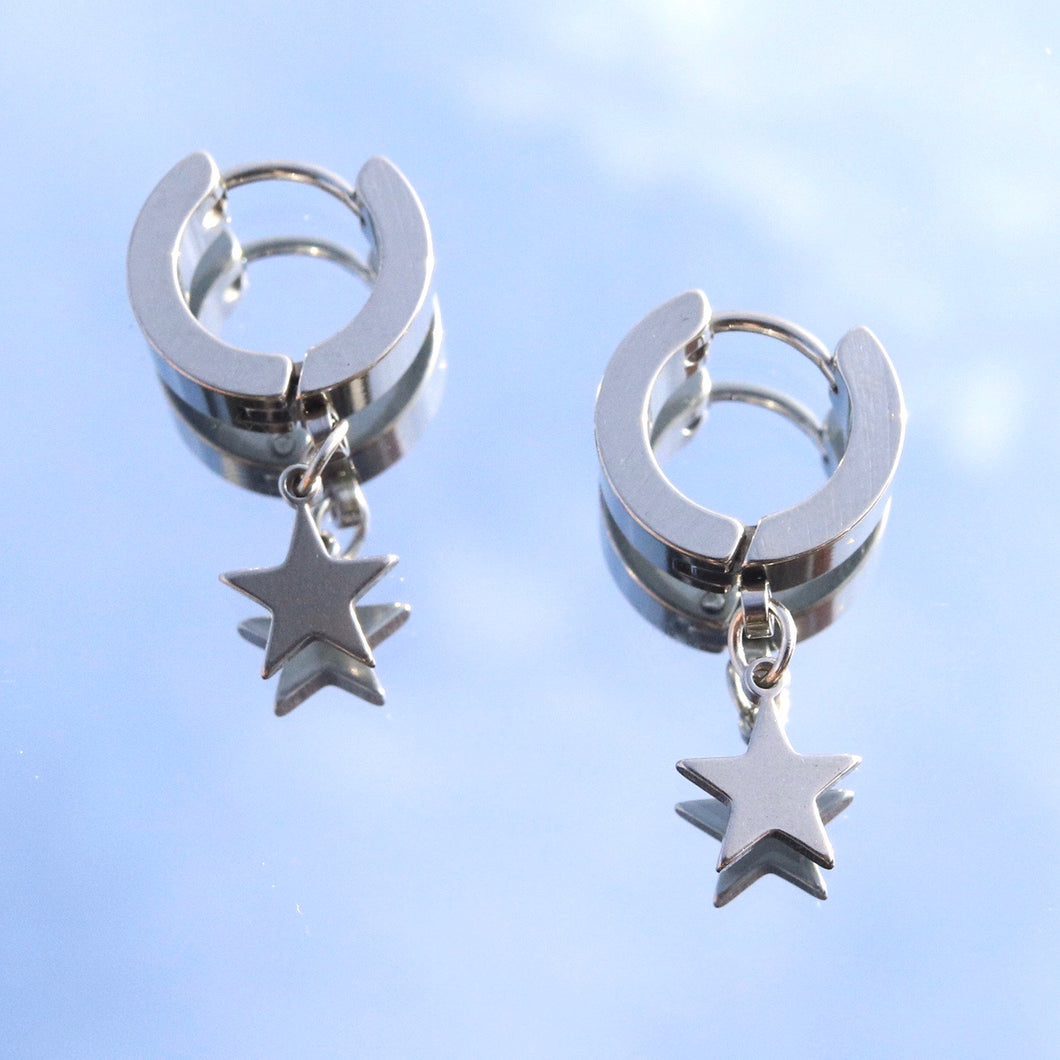 Thick Star Hoops