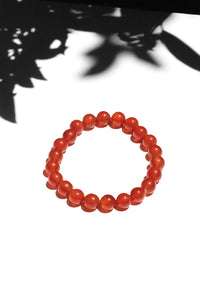 Red Agate Beaded Bracelet