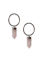 Load image into Gallery viewer, Rose Quartz Hoops
