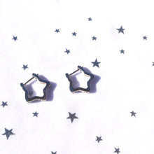 Load image into Gallery viewer, Thick Rhinestone Star Hoops
