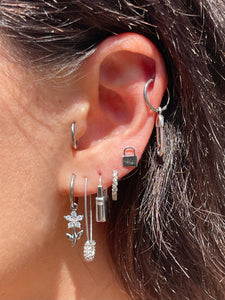 Baby Safety Pin Hoops