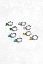 Load image into Gallery viewer, Crystal Heart Hoops
