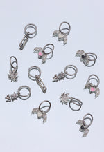 Load image into Gallery viewer, Crystal Bat Heart Hoops
